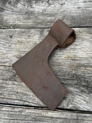 Vintage Dövme Demirden Yapılmış Usta Damgalı Balta AOB6371 - 6