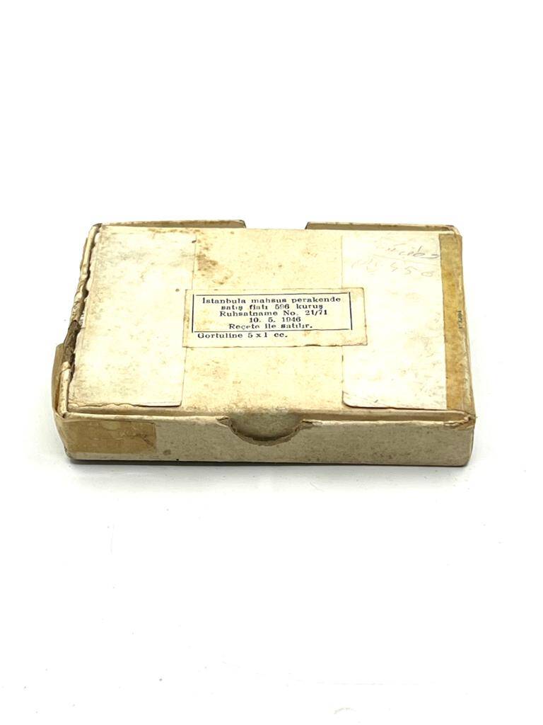 Vintage Gortulıne Ampul 1946 Karton İlaç Kutusu MDL150 (N) - 2