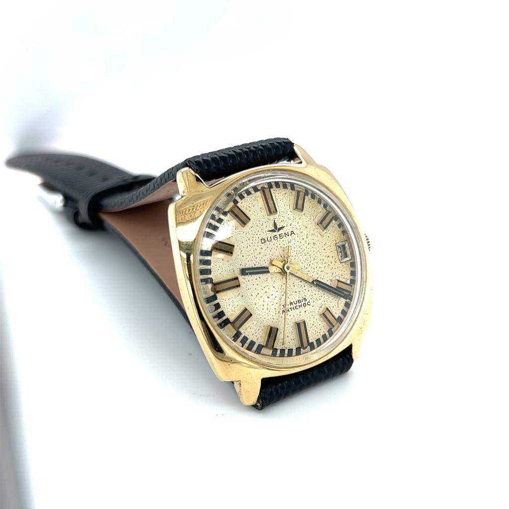 Vintage DUGENA Altın Kaplama Kurmalı Kol Saati SAA103 - 4