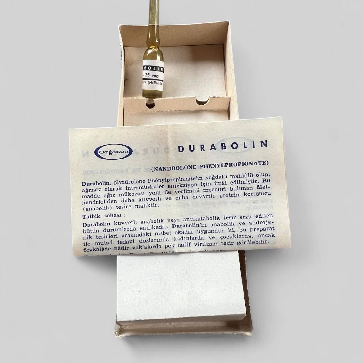Vintage Durabolın İlaç Kutusunda Koleksiyonluk Tüketilmez MDL306 - 3
