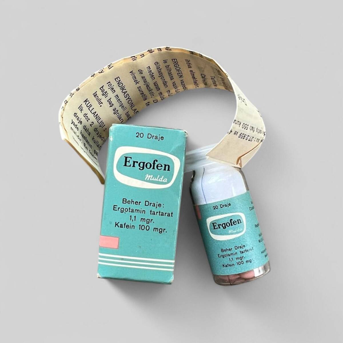 Vintage Ergofen İlaç Kutusunda Koleksiyonluk Tüketilmez MDL313 - 1