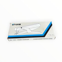 Vintage ETONA ES - 110 No:10 Plier Stapler - Kutulu Açılmamış Kutu Metal Pens Zımba AOB8659 - 