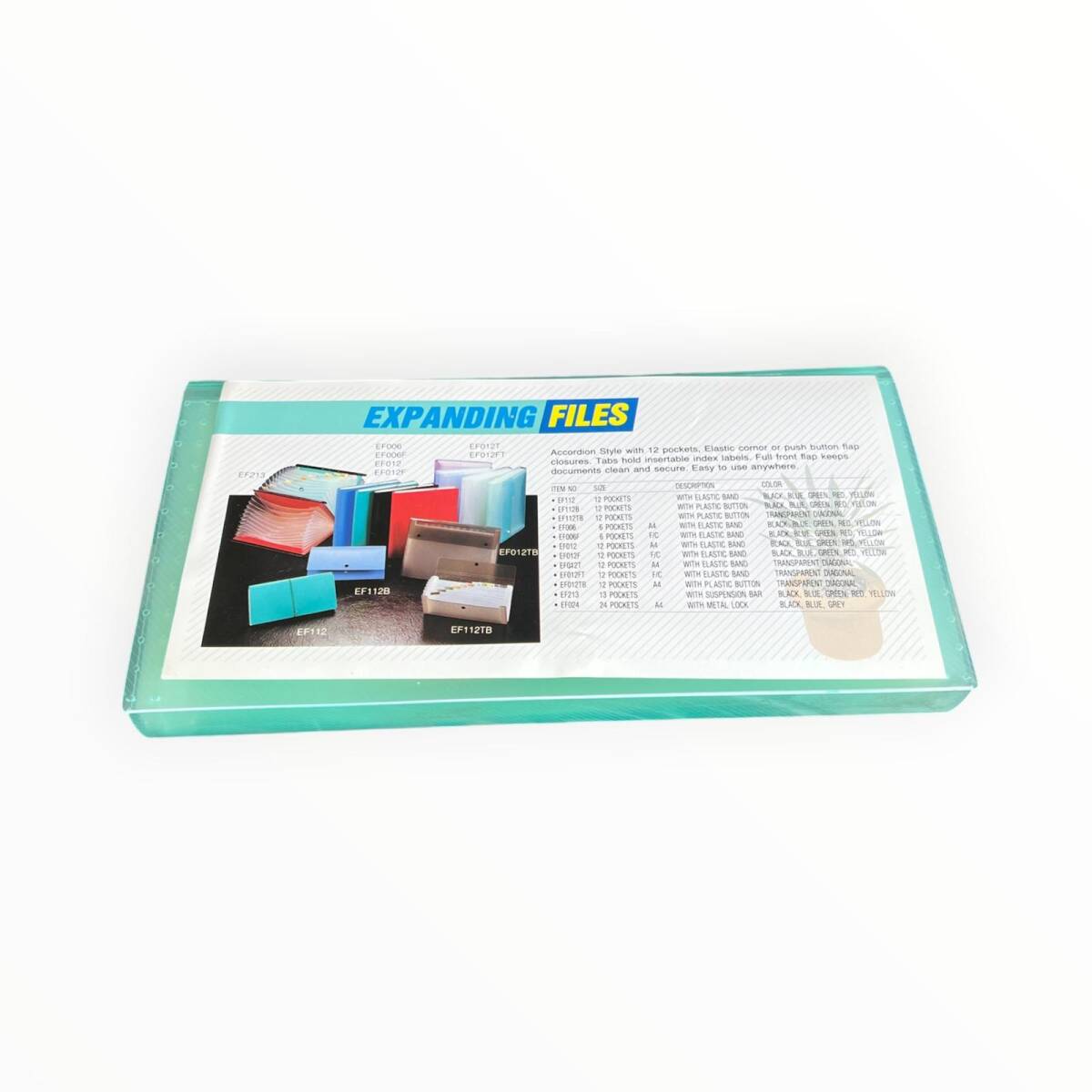 Vintage Expanding File - Dta System 12 Bölmeli Körüklü Evrak Dosyası ''Mavi''AOB8689 - 2