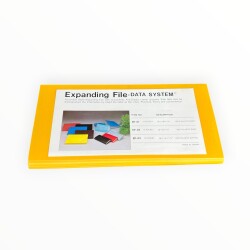Vintage Expanding File - Dta System 12 Bölmeli Körüklü Evrak Dosyası ''Sarı''AOB8688 - 2