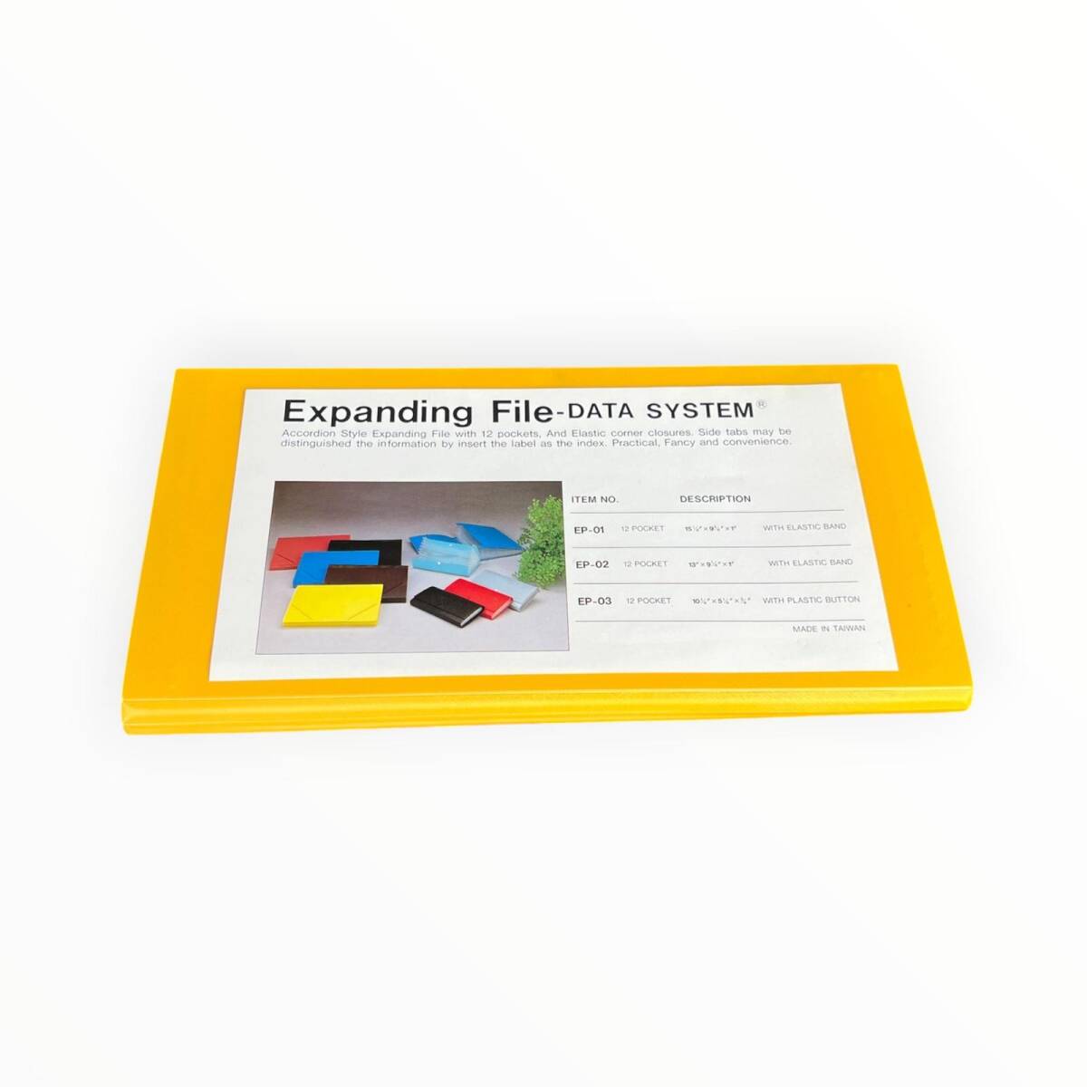 Vintage Expanding File - Dta System 12 Bölmeli Körüklü Evrak Dosyası ''Sarı''AOB8688 - 2