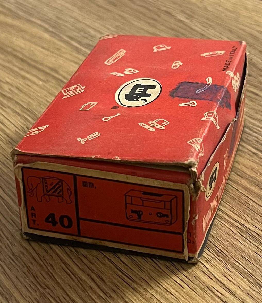 Vintage Ahşap İtalyan Malı Sandık Kilidi AOB8841 - 5