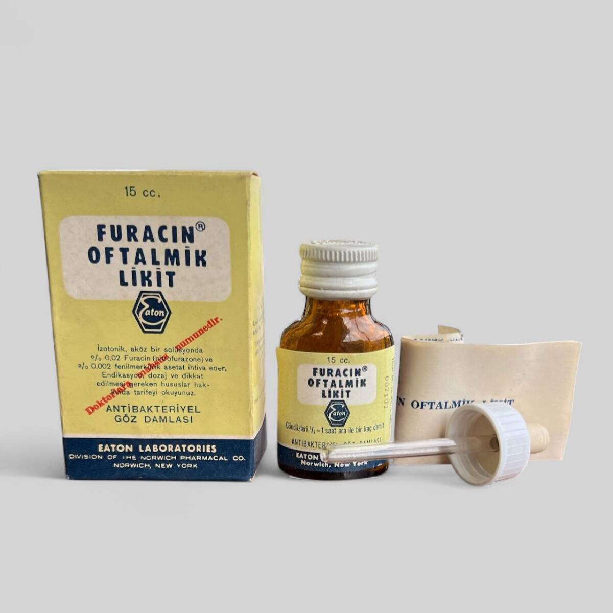 Vintage Furacın İlaç Kutusunda Koleksiyonluk Tüketilmez MDL342 - 1