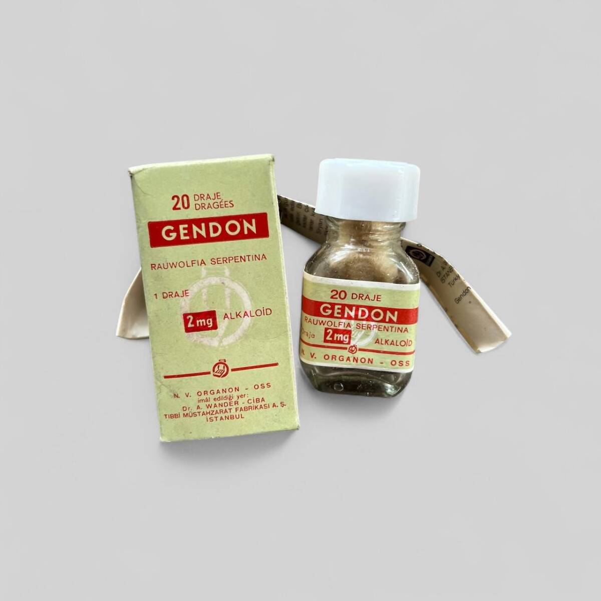 Vintage Gendon İlaç Kutusunda Koleksiyonluk Tüketilmez MDL311 - 1
