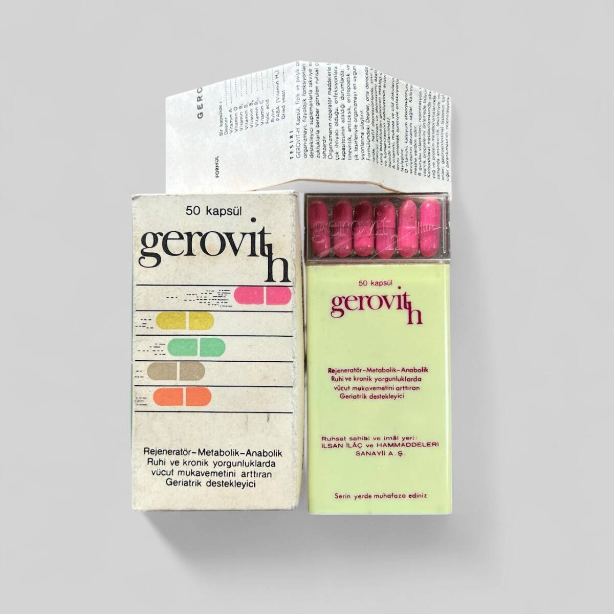 Vintage Gerovith İlaç Kutusunda Koleksiyonluk Tüketilmez MDL312 - 1