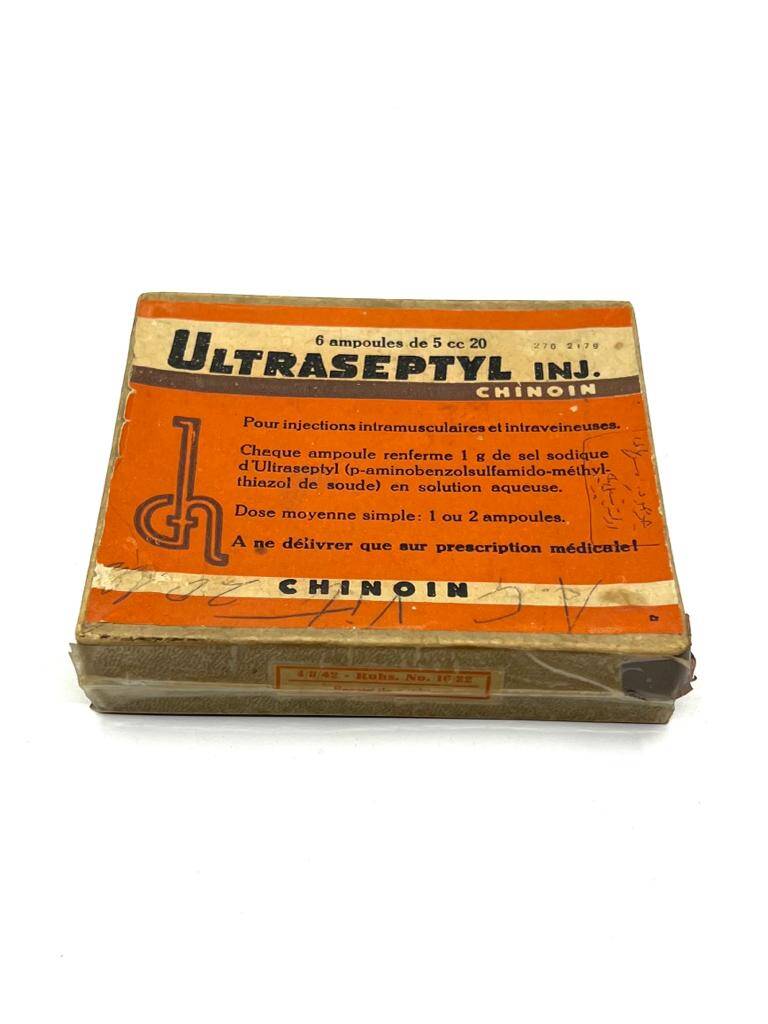 Vintage Ultraseptyl ınj 1942 Karton İlaç Kutusu MDL151 (N) - 1