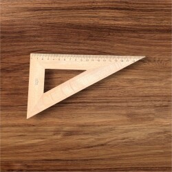 Vintage Hataş Ahşap Gönye 18cm AOB8580 - 4