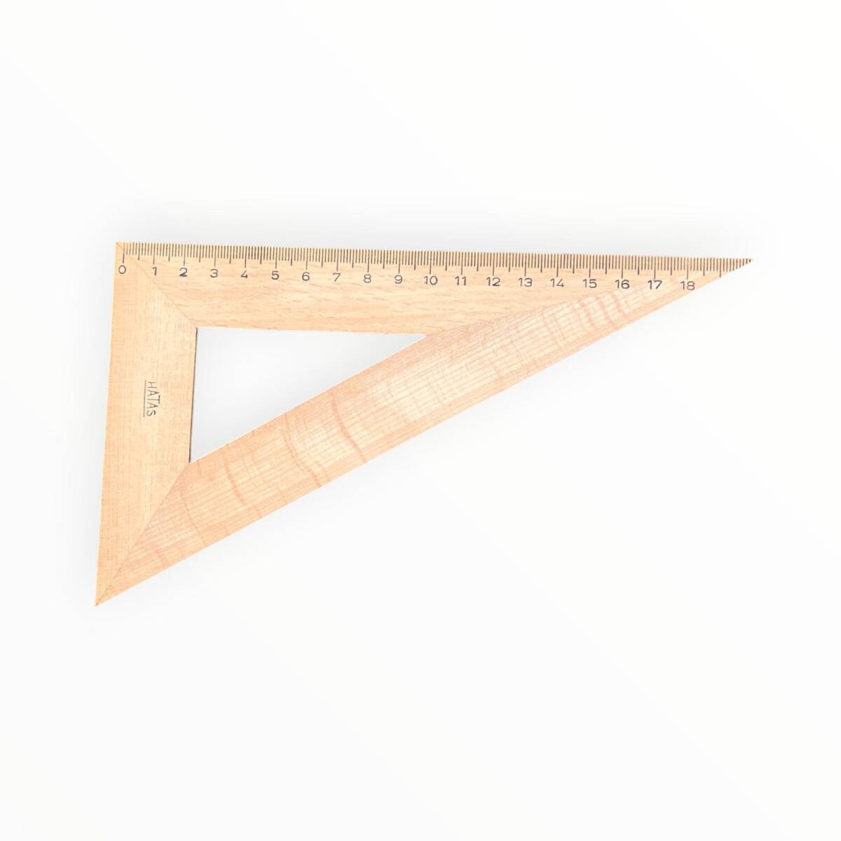 Vintage Hataş Ahşap Gönye 18cm AOB8580 - 1