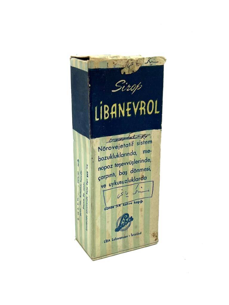 Vintage Libanevrol Sırop1950 İlaç Kutusu MDL112 (N) - 1