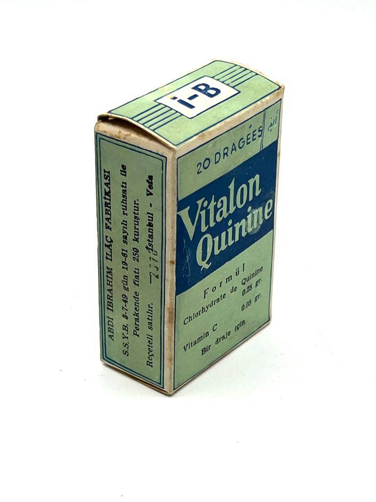 Vintage Vitalon Quinine 1949 Karton İlaç Kutusu MDL153 (N) - 2