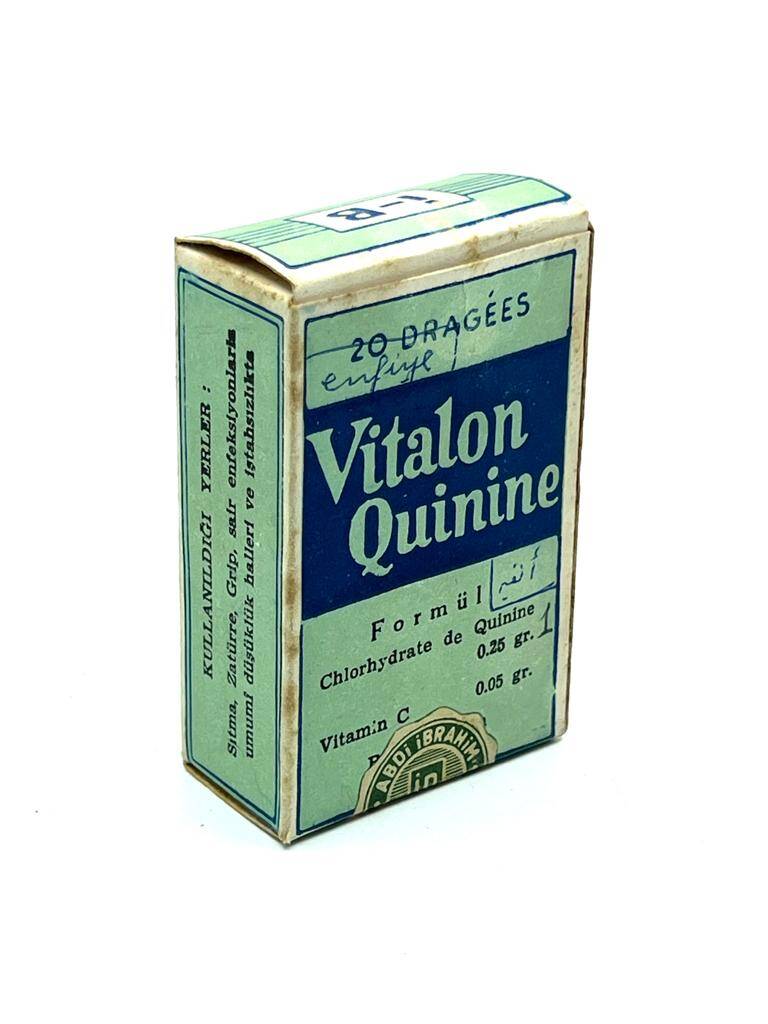 Vintage Vitalon Quinine 1949 Karton İlaç Kutusu MDL153 (N) - 1
