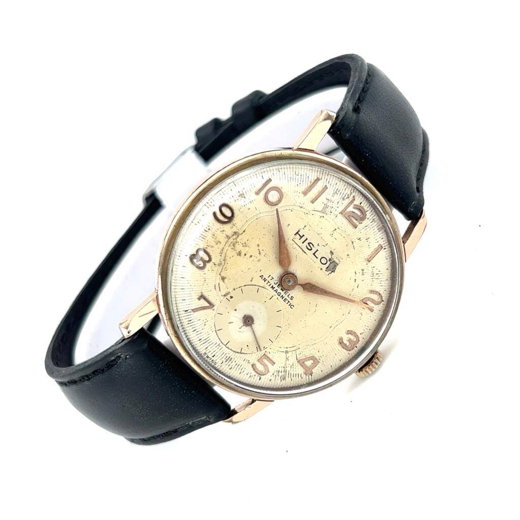 Vintage HISLON Altın Kaplama Kurmalı Kol Saati EBY313 - 1