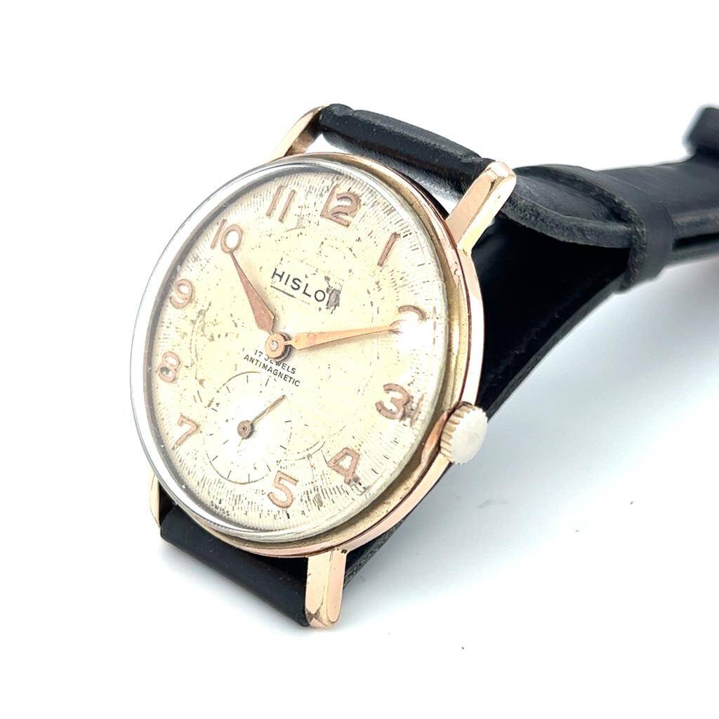Vintage HISLON Altın Kaplama Kurmalı Kol Saati EBY313 - 3