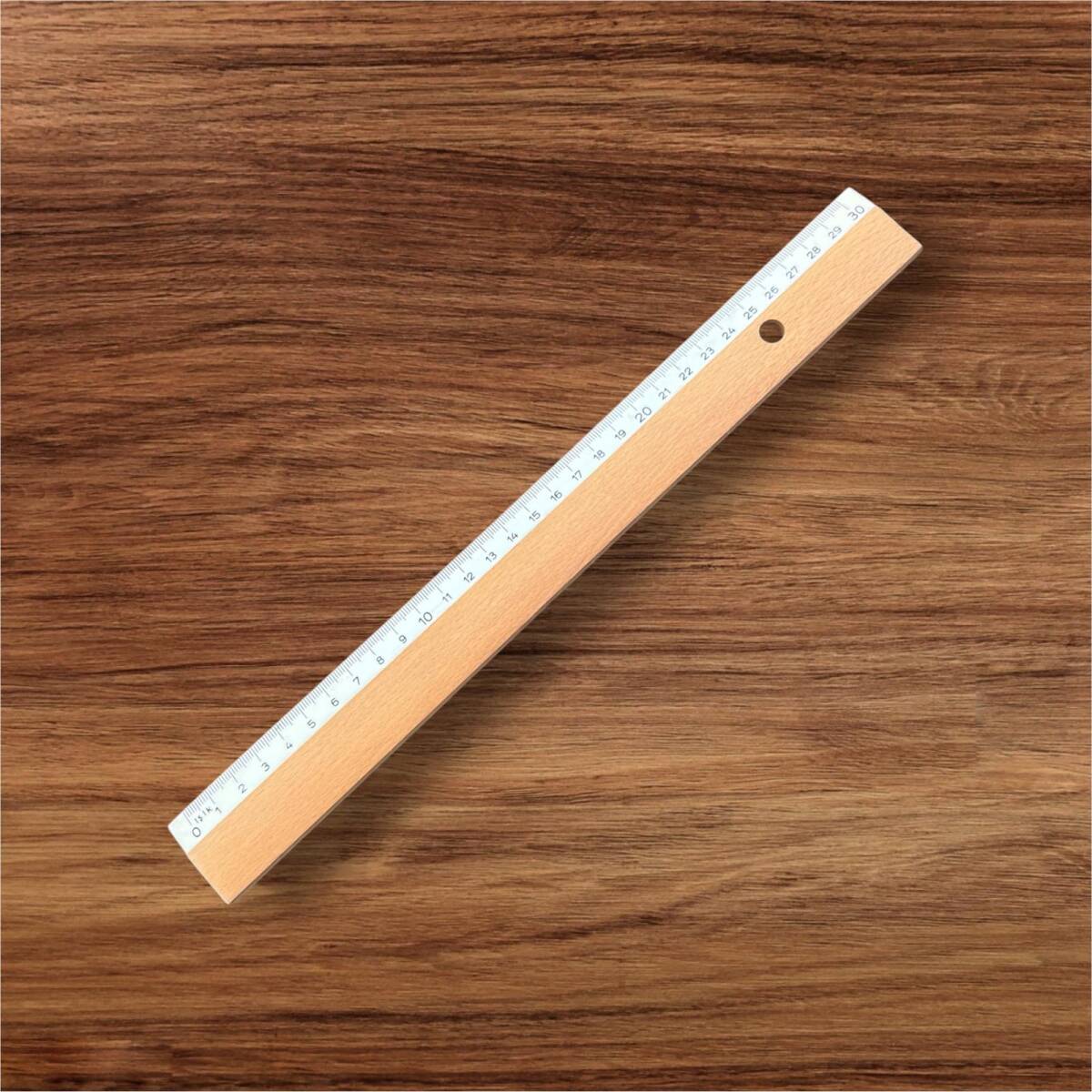 Vintage Işık Ahşap Cetvel 30cm AOB8584 - 4