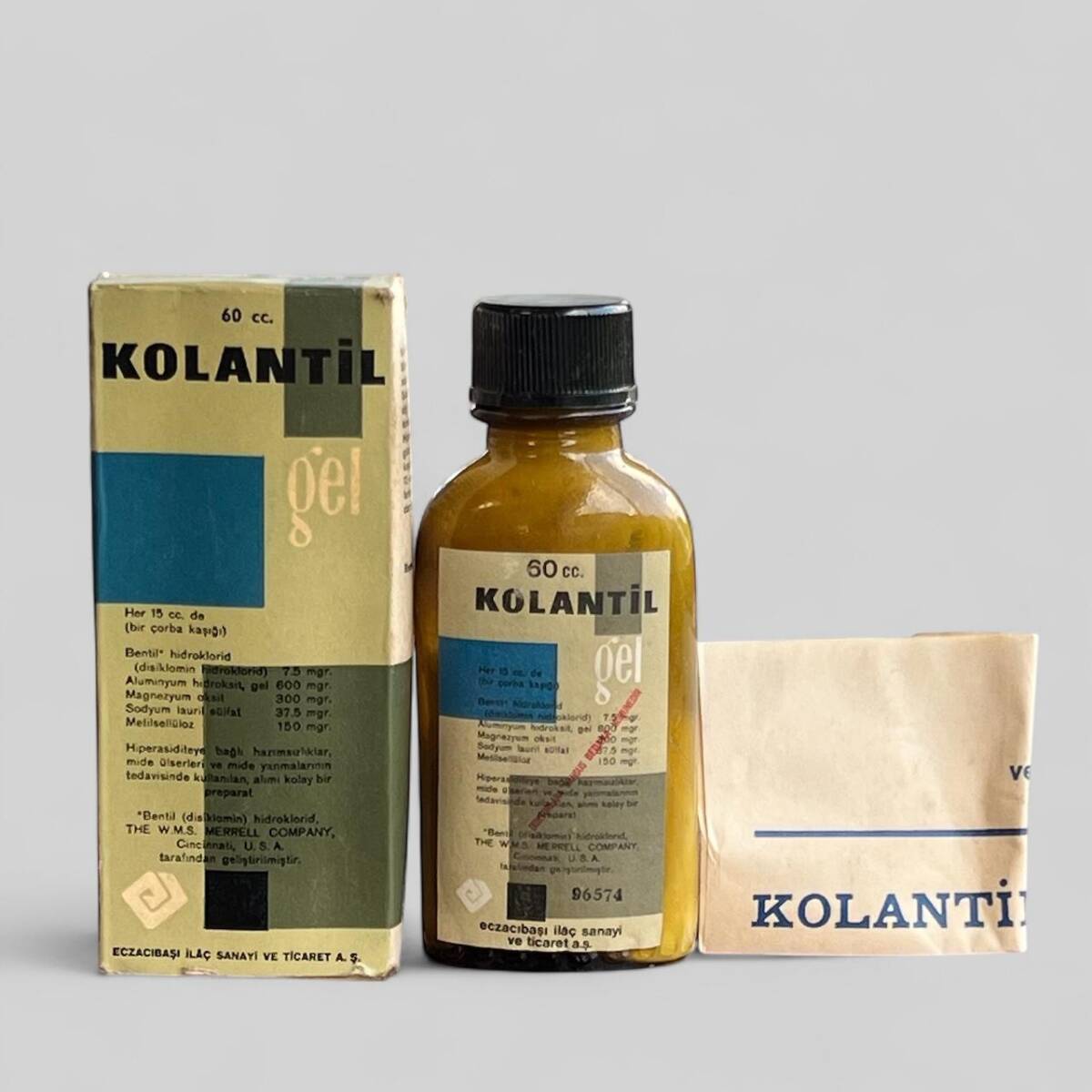 Vintage Kolantil İlaç Kutusunda Koleksiyonluk Tüketilmez MDL355 - 1