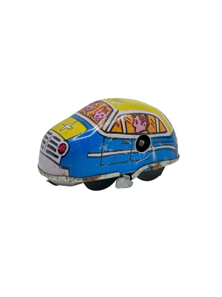 Vintage Kurmalı Teneke Oyuncak Araba AOB4544 - 6