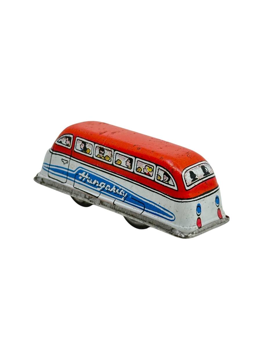 Vintage Kurmalı Teneke Oyuncak Otobüs AOB4547 - 4