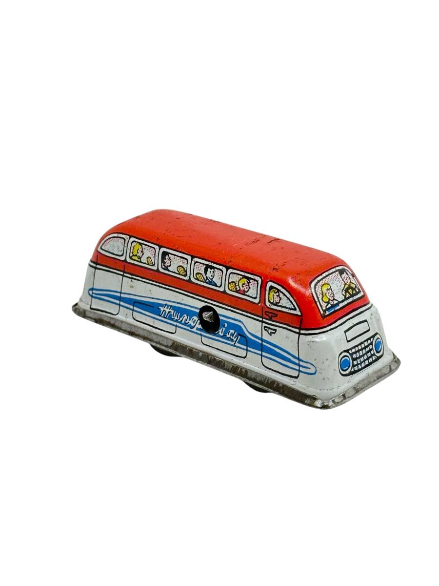 Vintage Kurmalı Teneke Oyuncak Otobüs AOB4547 - 3
