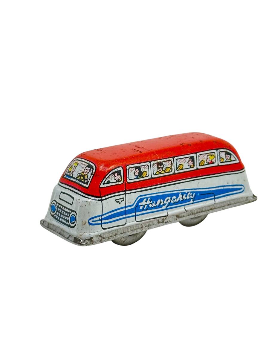 Vintage Kurmalı Teneke Oyuncak Otobüs AOB4547 - 6
