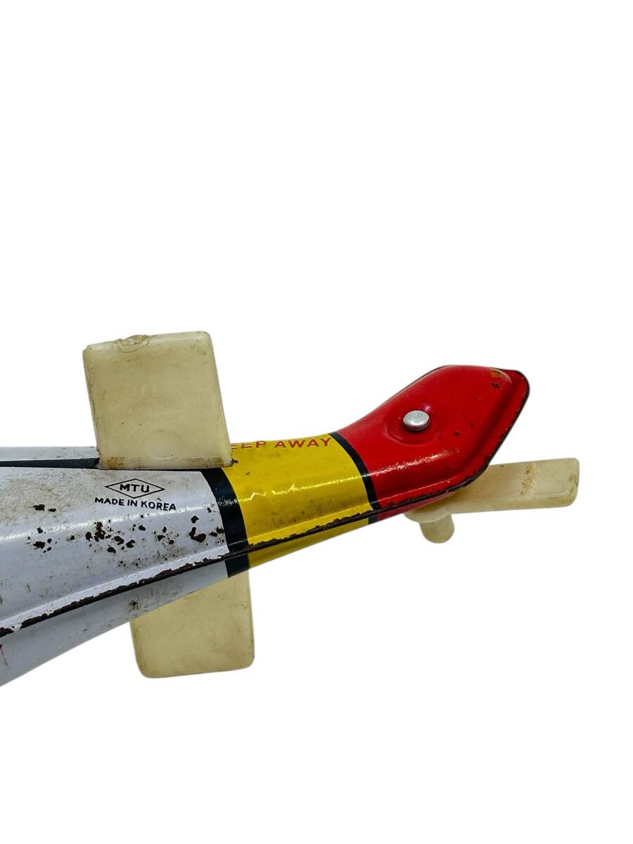  Vintage Kurmalı Teneke Oyuncak Polis Helikopteri AOB4459 - 5