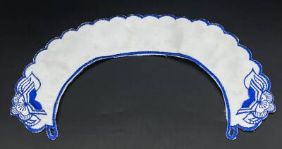 Vintage Mavi Beyaz İlkokul Öğrenci Yakalığı Kullanılmamış AOB3079 - 1