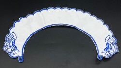 Vintage Mavi Beyaz İlkokul Öğrenci Yakalığı Kullanılmamış AOB3079 - 2