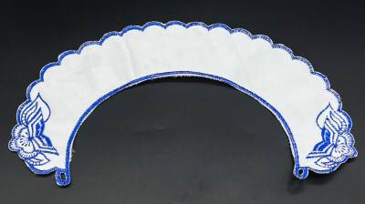 Vintage Mavi Beyaz İlkokul Öğrenci Yakalığı Kullanılmamış AOB3079 - 2