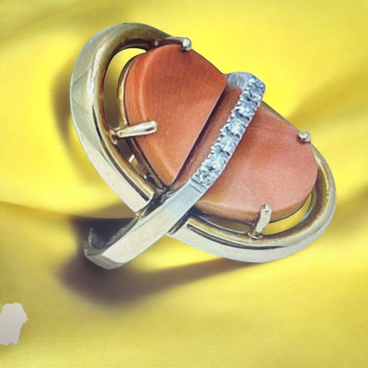 Vintage Mercan ve Pırlanta Taşlı Yüzük ELM037 #12.73 - 3