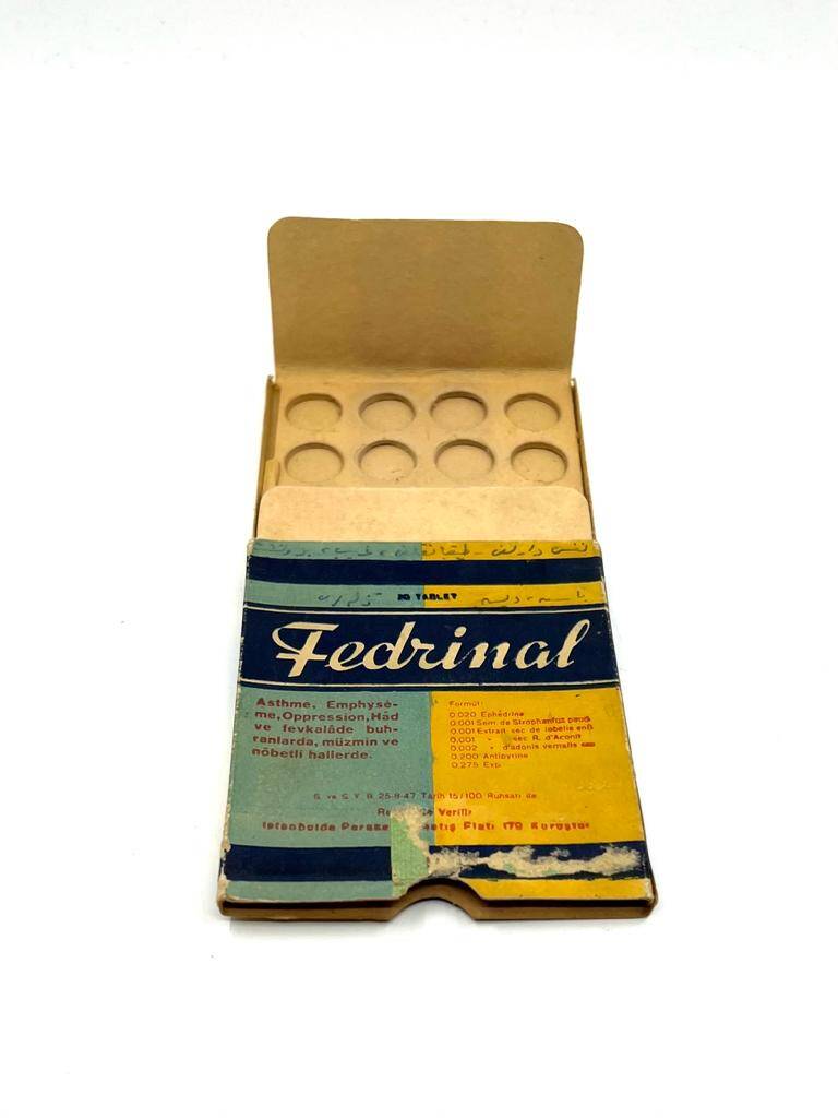 Vintage Fedrinal Tablet 1947 İlaç Kutusu MDL131 (N) - 1