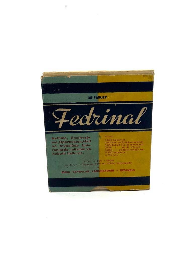 Vintage Fedrinal Tablet 1947 İlaç Kutusu MDL131 (N) - 3