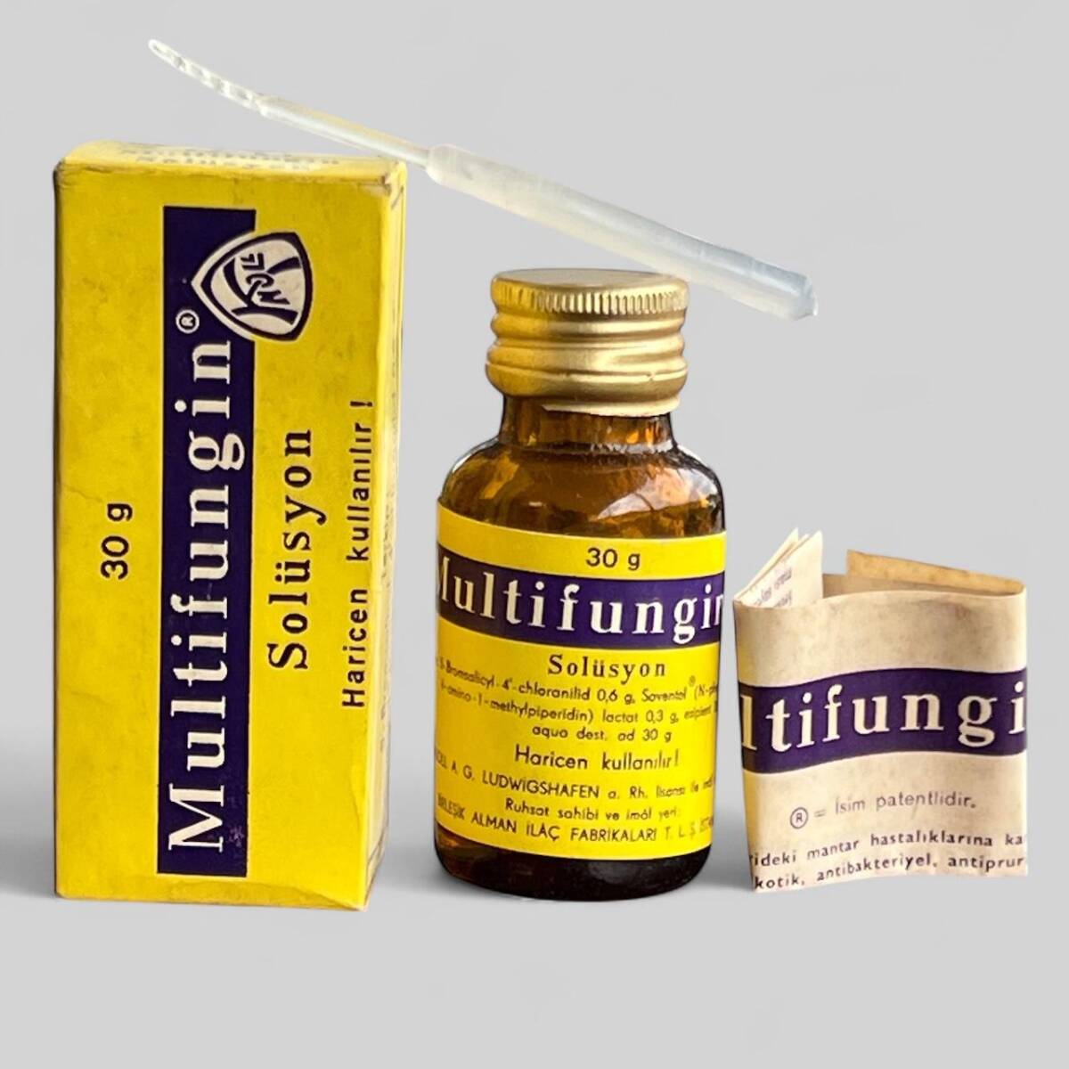 Vintage Multifungin İlaç Kutusunda Koleksiyonluk Tüketilmez MDL340 - 1