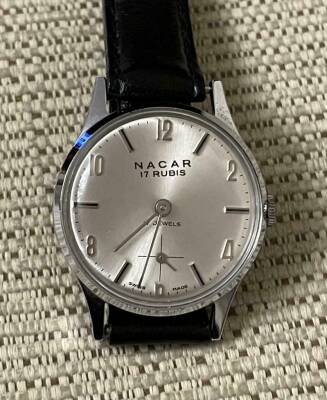 Vintage NACAR 17 Jewels Kurmalı Unisex Kol Saati EBY59253 - 1