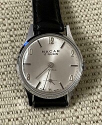 Vintage NACAR 17 Jewels Kurmalı Unisex Kol Saati EBY59253 - 4