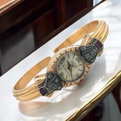 Vintage Nacar Elmas ve Yakut Taşlı Bayan Kol Saati ELM266 #21.60 - 2