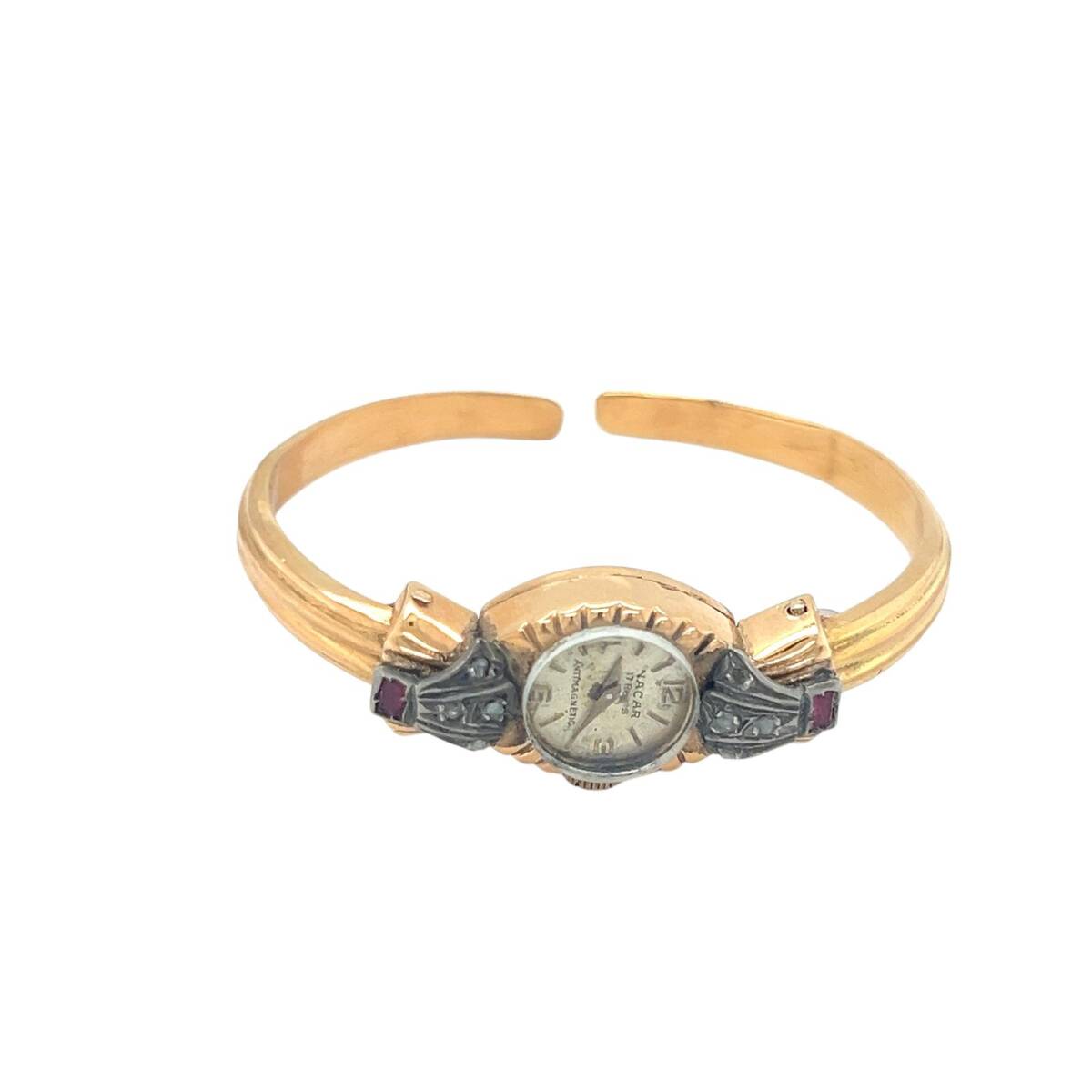 Vintage Nacar Elmas ve Yakut Taşlı Bayan Kol Saati ELM266 #21.60 - 3