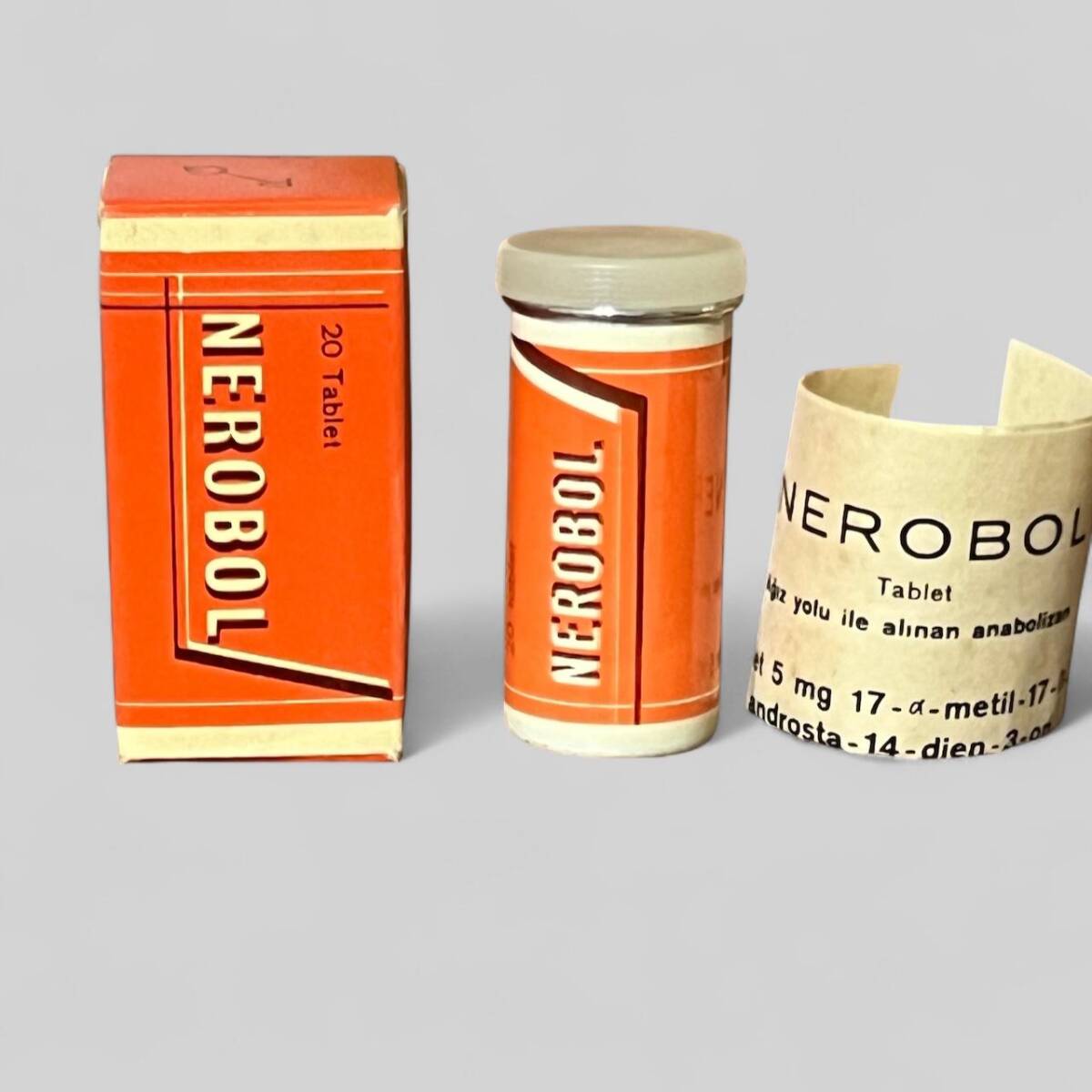 Vintage NEROBOL İlaç Kutusunda Koleksiyonluk Tüketilmez MDL329 - 1