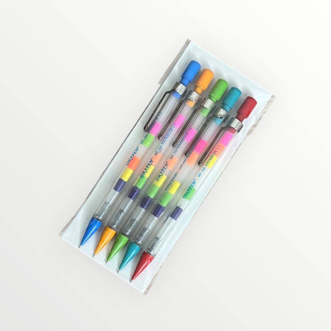 Vintage Okypen 0,5 Beş Adet Farklı Renk Uçlu Kalem Lotu AOB4913 - 1