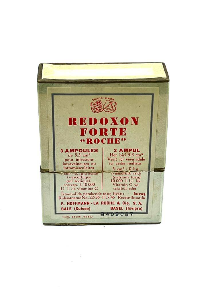 Vintage Redoxon Forte Roche`1946 İlaç Kutusu MDL162 (N) - 1
