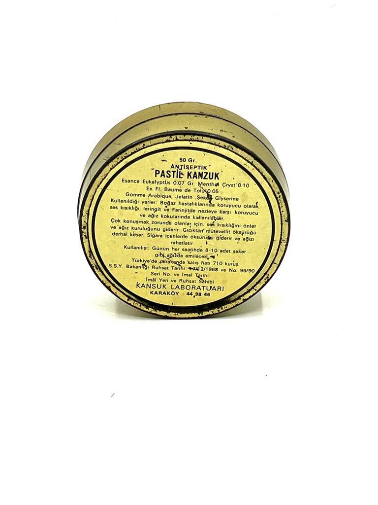 Vintage 1968 Kanzuk Pastil Teneke İlaç Kutusu MDL91 (N) - 2