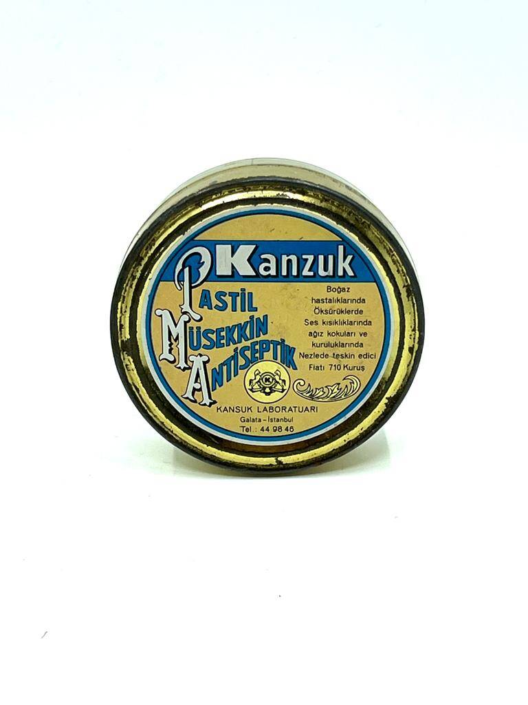 Vintage 1968 Kanzuk Pastil Teneke İlaç Kutusu MDL91 (N) - 1