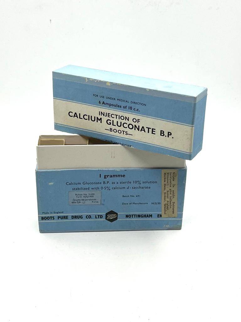 Vintage Calcıum Gluconate B.P 1949 İlaç Kutusu MDL160 (N) - 1