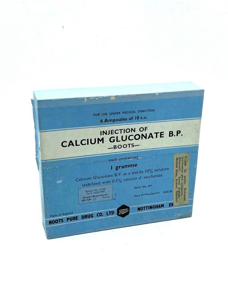 Vintage Calcıum Gluconate B.P 1949 İlaç Kutusu MDL160 (N) - 2