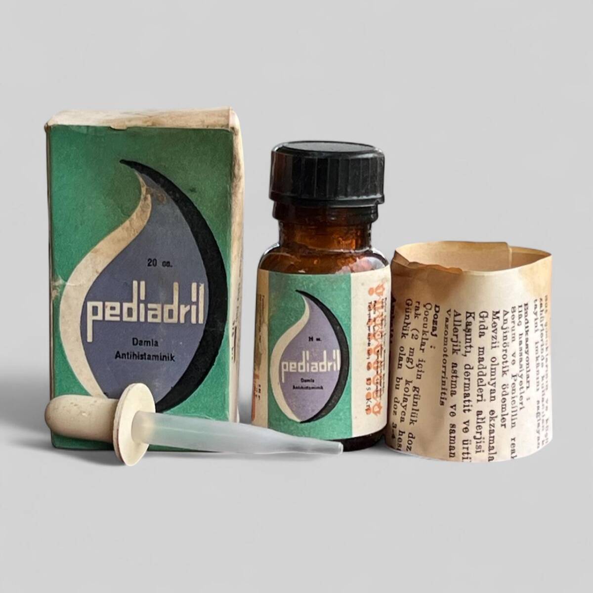 Vintage Pediadril İlaç Kutusunda Koleksiyonluk Tüketilmez MDL338 - 1