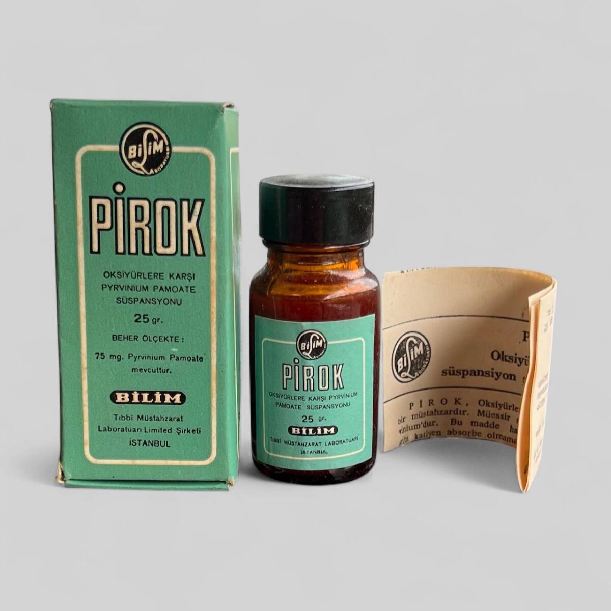 Vintage Pirok İlaç Kutusunda Koleksiyonluk Tüketilmez MDL343 - 1