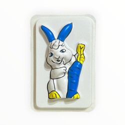 Vintage Plastik Oyuncak Havuçlu Tavşan Oyuncak Alçı Kalıp AOB8788 - 
