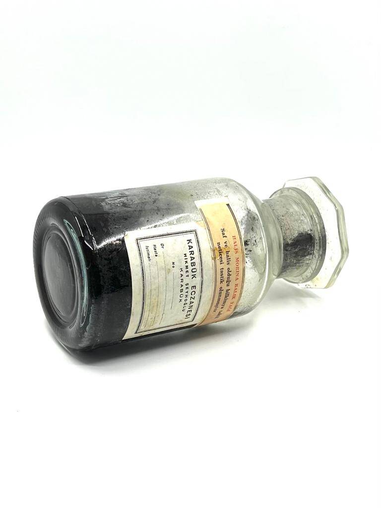 Vintage Karabük Eczanesi Hikmet Şeyhoğlu Eczacı Şişesi MDL292 (N) - 2